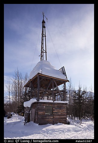 Energy-generating tower. Wiseman, Alaska, USA (color)