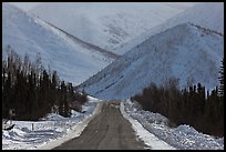 Dalton highway and mountains. Alaska, USA