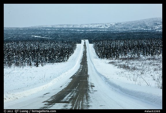 North Slope Haul Road in winter. Alaska, USA (color)