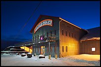 Silver Gulch brewery, winter night. Fairbanks, Alaska, USA