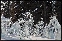 Multiblock Ice scultpures, Ice Alaska. Fairbanks, Alaska, USA (color)