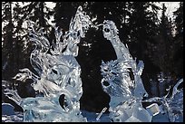 Delicate ice sculptures, World Ice Art Championships. Fairbanks, Alaska, USA