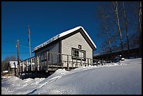 Chatanika mining camp in winter. Alaska, USA (color)
