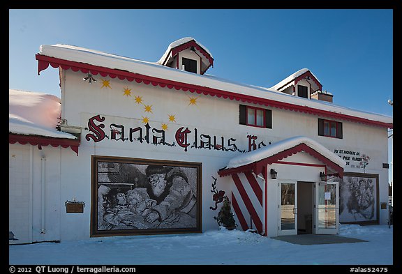 Santa Claus House facade. North Pole, Alaska, USA