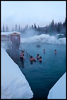 Natural hot springs in winter. Chena Hot Springs, Alaska, USA (color)