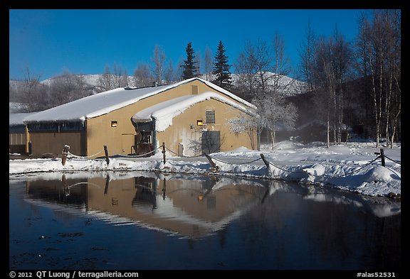 Bathhouse. Chena Hot Springs, Alaska, USA (color)