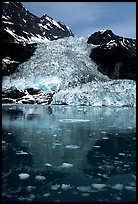 Cascade glacier dropping into Harriman  Fjord. Prince William Sound, Alaska, USA