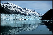 Barry glacier and mountains reflected in the Fjord. Prince William Sound, Alaska, USA (color)