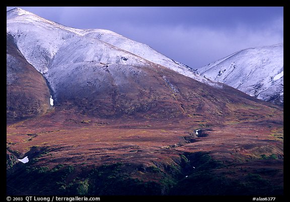 Mountains with early autumn snow. Alaska, USA (color)