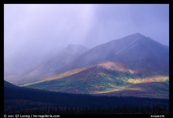 Storm on mountains. Alaska, USA (color)