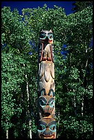 Totem pole, University of Alaska. Fairbanks, Alaska, USA