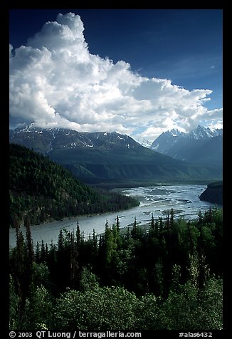 Matanuska River in summer. Alaska, USA (color)