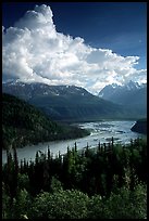 Matanuska River in summer. Alaska, USA (color)