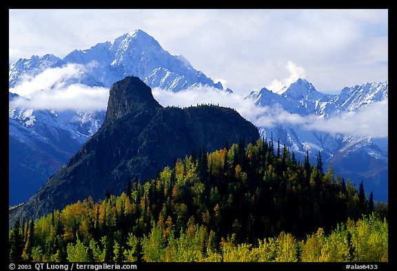 The Lion Head, an oddly shaped  rock formation. Alaska, USA