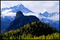 The Lion Head, an oddly shaped  rock formation. Alaska, USA