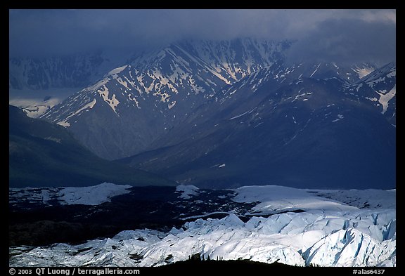 Light shining on Matanuska Glacier. Alaska, USA (color)