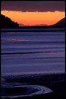 Tidal flats at sunset, Turnagain Arm. Alaska, USA