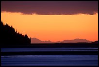 Turnagain Arm at sunset. Alaska, USA (color)