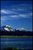 Mountains and Turnagain Arm near Portage. Alaska, USA (color)