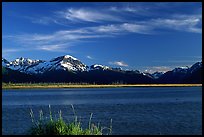 Mountains and Turnagain Arm near Portage. Alaska, USA