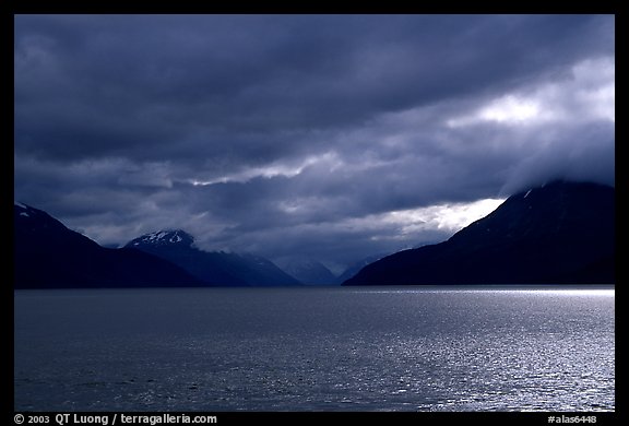 Storm clouds hang over the Turnagain Arm. Alaska, USA