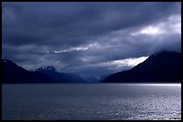 Storm clouds hang over the Turnagain Arm. Alaska, USA