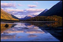 Tern Lake in late afternoon. Seward Highway, Kenai Peninsula, Alaska, USA