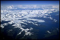 Aerial view of the Columbia Glacier. Prince William Sound, Alaska, USA (color)