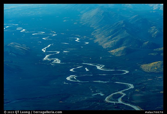 Aerial view of South Fork Koyokuk River. Alaska, USA (color)