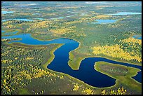 Aerial view of Dall River. Alaska, USA ( color)