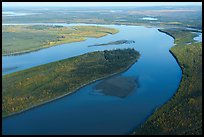 Aerial view of Yukon River. Alaska, USA ( color)