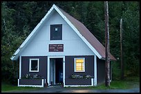 Chitina Post Office at dusk. Alaska, USA ( color)