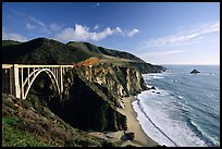 Bixby creek bridge, late afternoon. Big Sur, California, USA ( color)