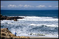 Fisherman, Bean Hollow State Beach. San Mateo County, California, USA