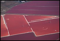 Aerial view of marsh patches in the South Bay. Redwood City,  California, USA (color)