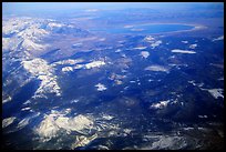 Aerial view of the Sierra Nevada and Mono Lake. California, USA
