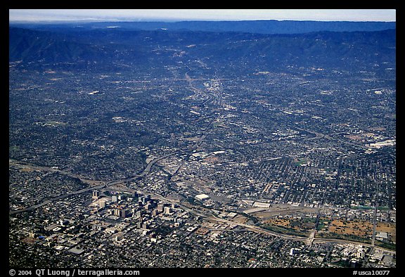 Aerial view of downtown. San Jose, California, USA