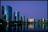 Oracle Headquarters at dusk. Redwood City,  California, USA