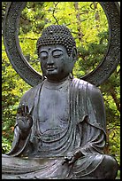 Buddha statue in Japanese Garden. San Francisco, California, USA (color)