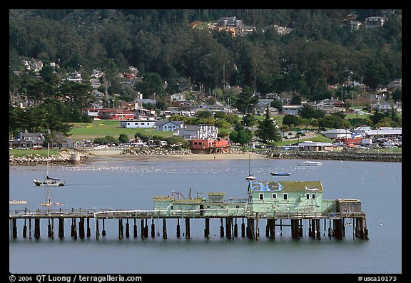 Pier, Pillar Point Harbor. Half Moon Bay, California, USA