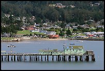 Pier, Pillar Point Harbor. Half Moon Bay, California, USA (color)