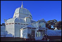 Conservatory of the Flowers, late afternoon. San Francisco, California, USA (color)