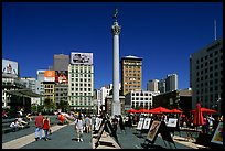 Art exhibition on Union Square, afternoon. San Francisco, California, USA (color)