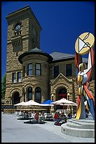 San Jose Museum of Art, old wing and cafe. San Jose, California, USA (color)