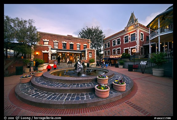 Ghirardelli Square at dusk. San Francisco, California, USA (color)