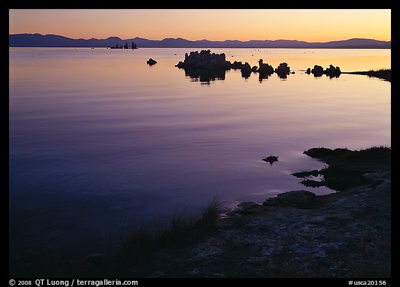 Tufa towers at sunrise. California, USA (color)