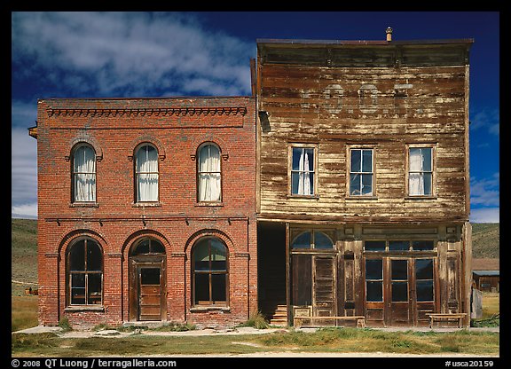 Saloon and Gymnasium, Ghost Town, Bodie State Park. California, USA (color)