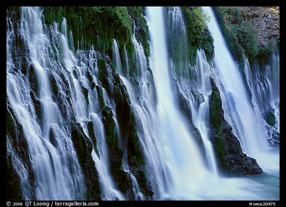 Side view of Burney Falls. California, USA (color)