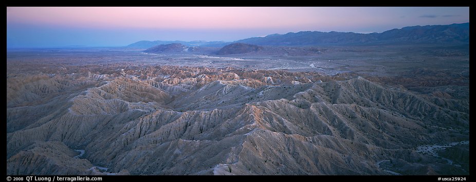 Desert landscape with badlands. Anza Borrego Desert State Park, California, USA