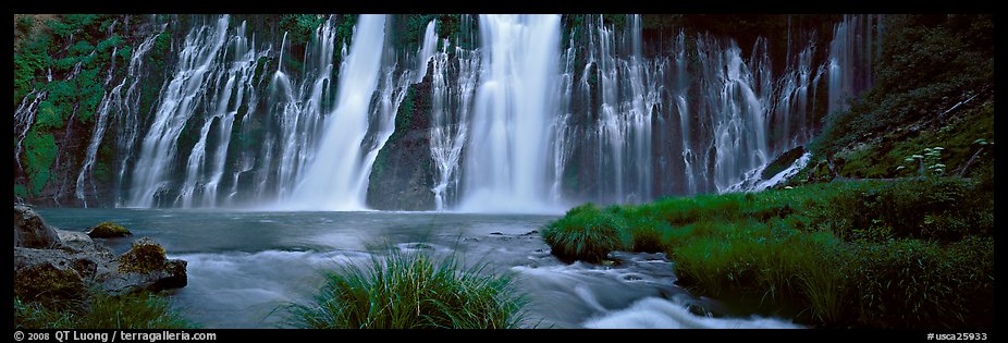 Wide Burney falls. California, USA